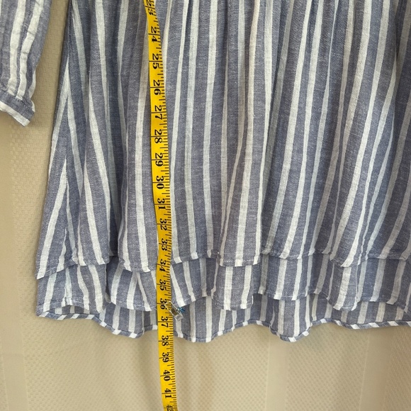 Rails Jasmine Dress Linen/Rayon Blue White Stripe Size XL - Picture 8 of 12